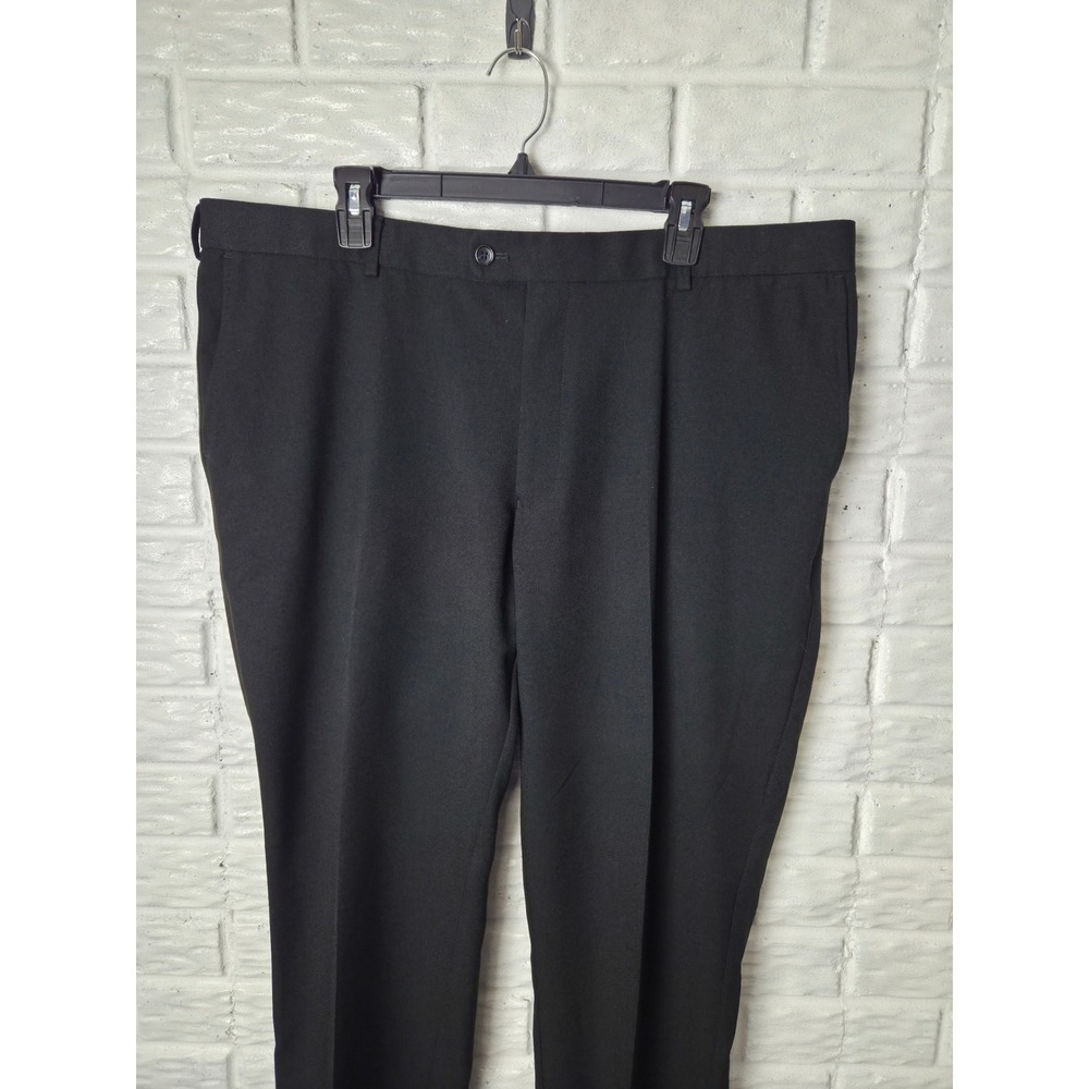 Men's size 40 pants Peter Millar Crown Sport Black Flat front Polyester - Picture 8 of 9